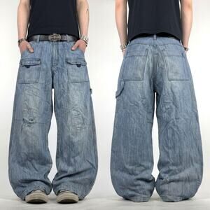 Vintage y2k grunge archive faded stonewash skater rare baggy jeans